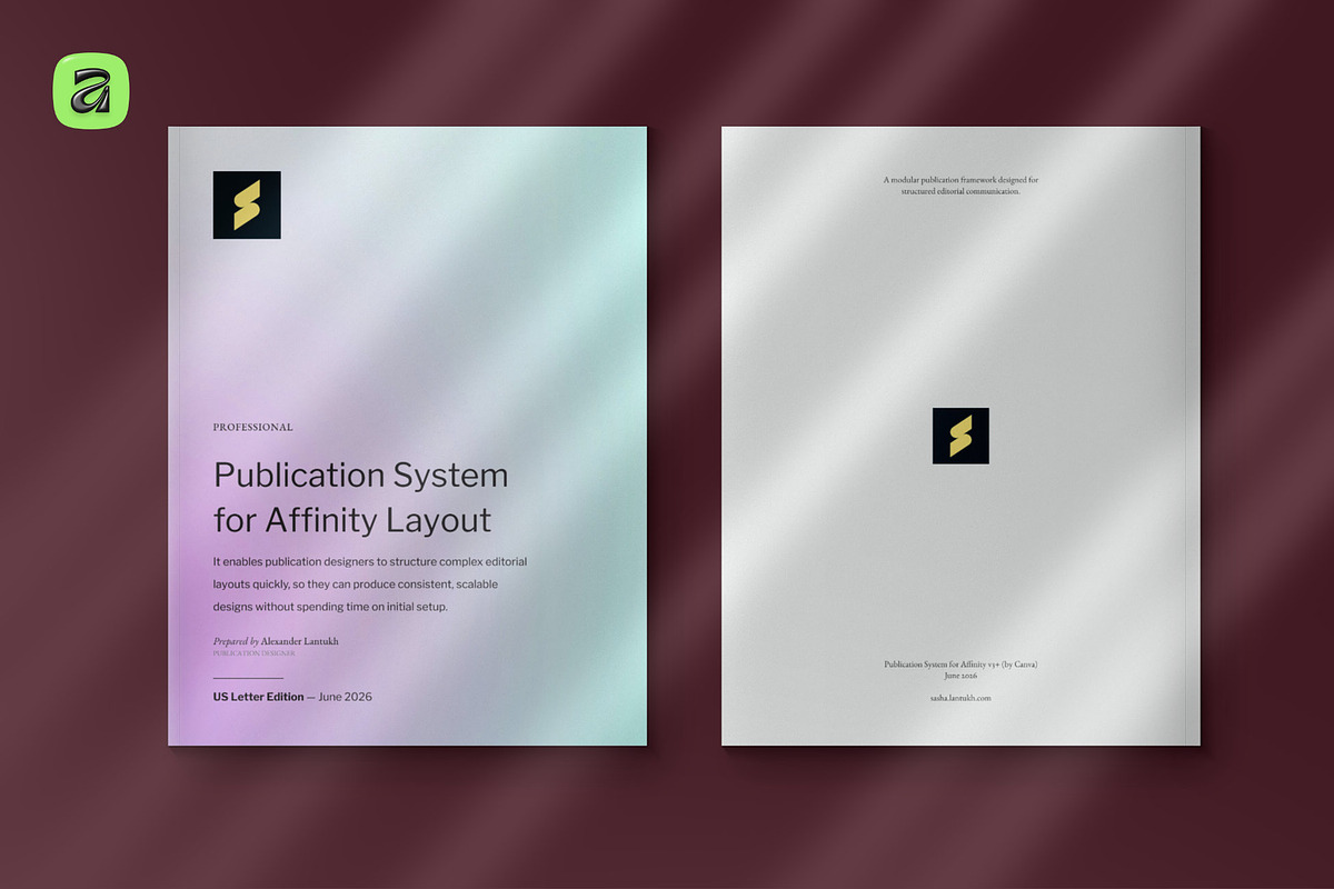 Letter Publication System · Affinity, a Magazine Template by Sasha Lantukh (Photo 5 of 11)