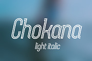 Chokana Light Italic, a Sans Serif Font by NREY (Thumbnail 1 of 7)