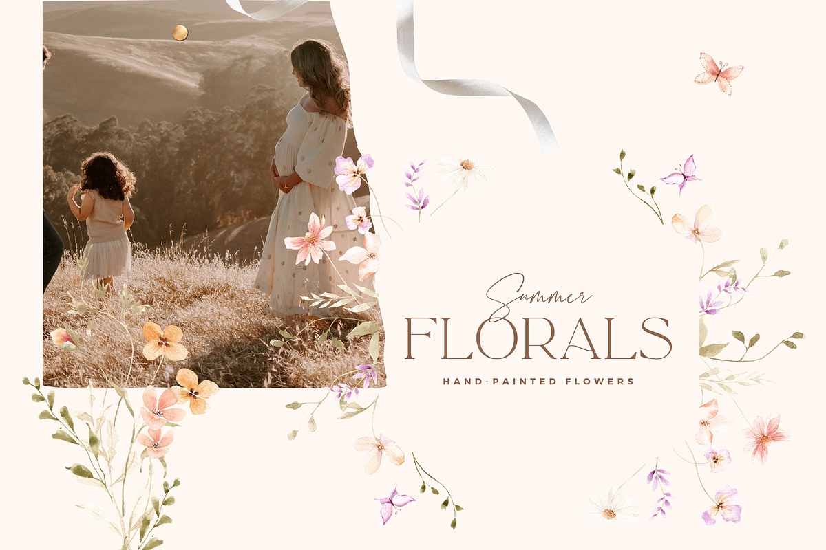 Watercolor Summer Wildflowers, a Decorative Illustration by Altea Design Studio (Photo 2 of 13)