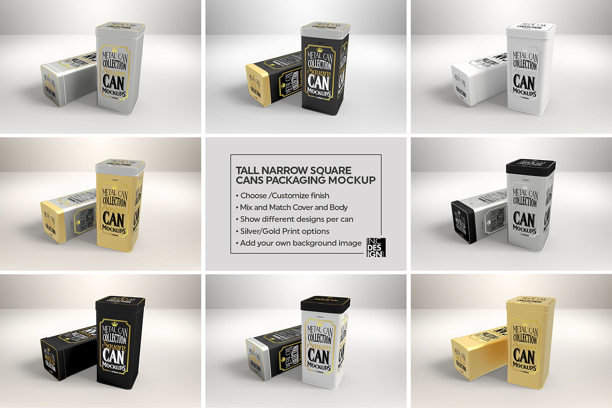 Vol2. Metal Can Mockup Collection, a Cups & Container Mockup by INCDesign (Photo 9 of 23)