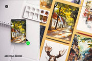 Watercolor Paper Mockup Layout, a Product Mockup by Custom Scene (Thumbnail 5 of 10)