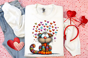 Whimsical Valentine Cat Clipart, an Illustration by Canvas Craft (Thumbnail 5 of 6)