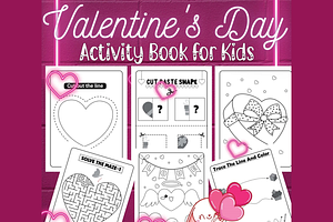 Valentine's Day Activity Book, a Seasonal Illustration by Sourcedigi