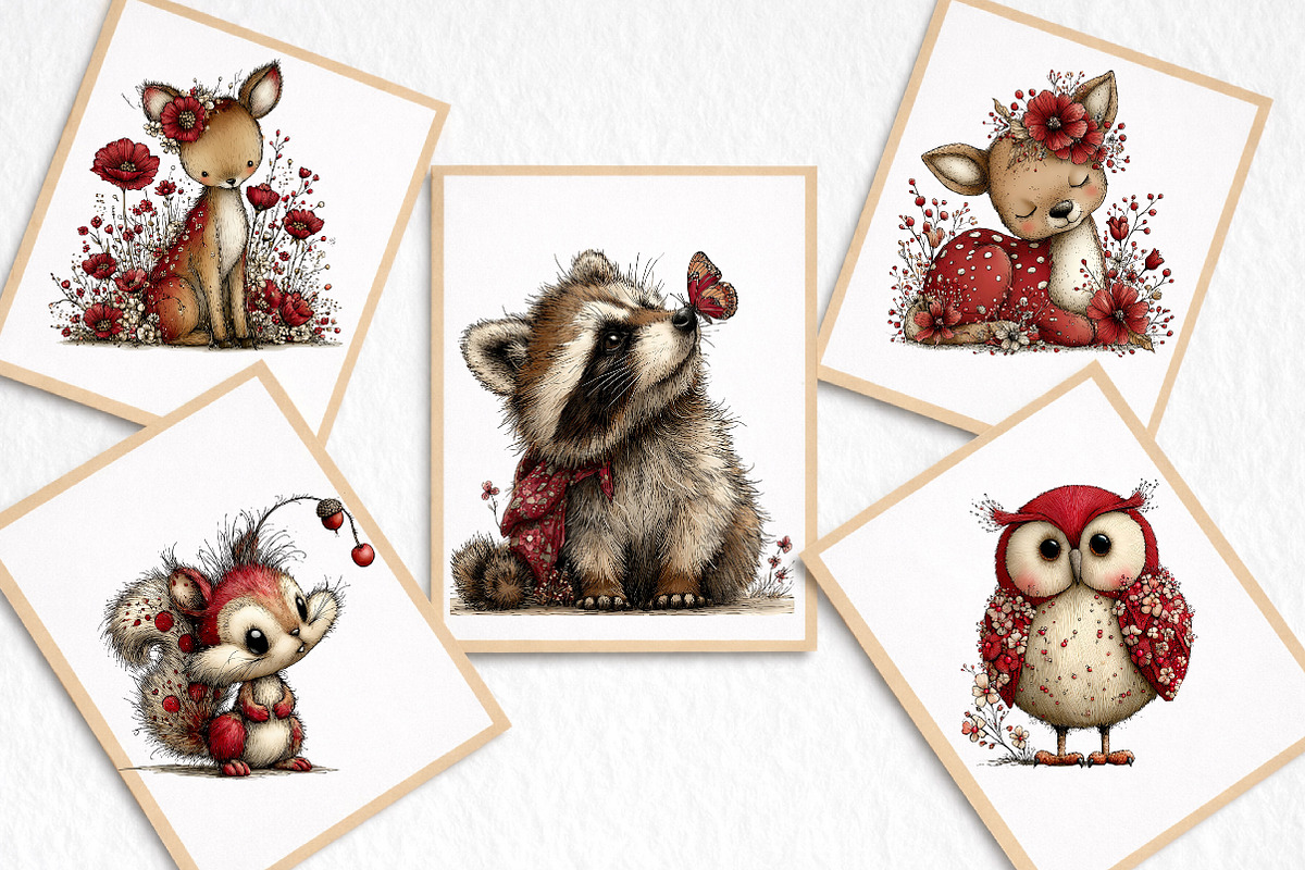 Whimsical Woodland Summer Animals, an Illustration by DreamArtGraphic (Photo 6 of 8)