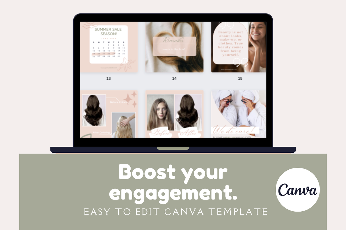 Beauty Salon Instagram Template, a Social Media Template by Kindelight (Photo 4 of 4)