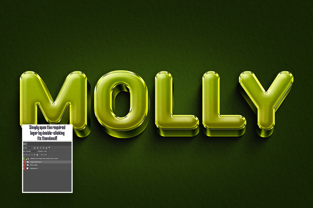Polly 3D Text Effect, a Layer Style Add-On by iDoodle Studio (Photo 2 of 5)