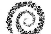 50 Elegant Floral Leaf Spiral Frame, a Decorative Illustration by Amazin_art (Thumbnail 23 of 39)