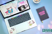 Pink unicorn sticker pack, patch, an Animal Illustration by WalnutBird (Thumbnail 5 of 5)