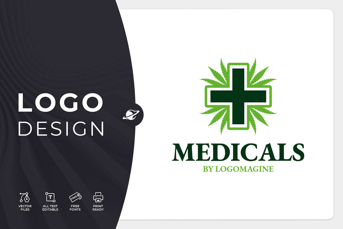 Medical Marijuana Logo Template, a Branding & Logo Template by LOGOMAGINE (Photo 1 of 16)
