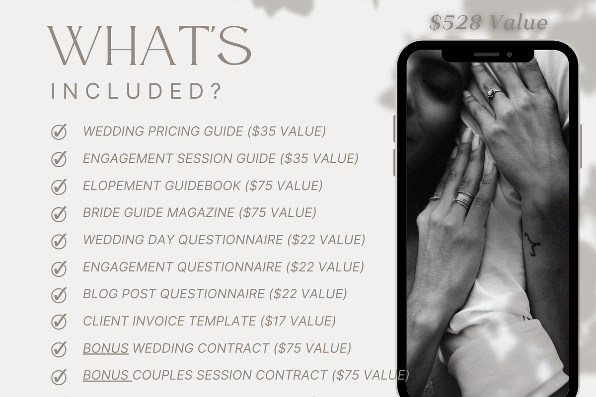 BOHO Wedding Photography Bundle, a Magazine Template by Signature Edits (Photo 6 of 7)