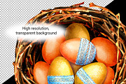 Easter watercolor set, colored eggs, an Illustration by Artmanata (Thumbnail 6 of 14)