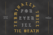 Pueblo Blackletter - 4 Styles, a Script Font by Millieangelo (Thumbnail 7 of 8)