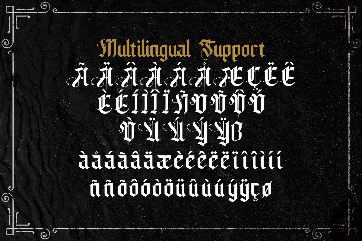 Livingstone - Blackletter Font, a Blackletter Font by StringLabs (Photo 10 of 11)