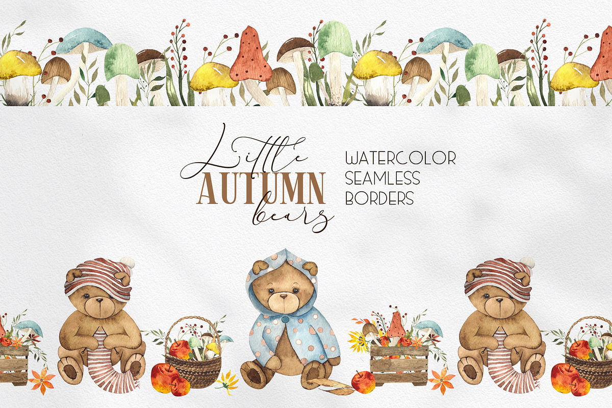 Little Autumn Bears. Watercolor, an Object Graphic by Ana-Sakuta (Photo 6 of 12)