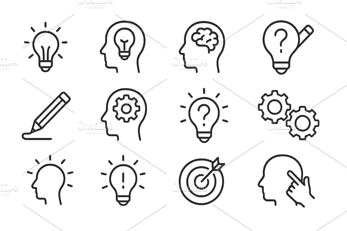 Creative mind icons demonstrating, an Education Illustration by ZinetroN