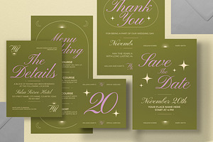 Romantic Wedding Invitation Set