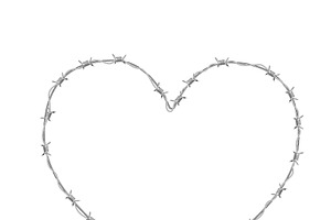 Heart Shaped Realistic Barbed Wire