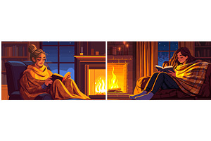 woman reading. girl with book near, an Object Illustration by Stock-Smart-Start