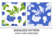 Blueberry Seamless Pattern, a Pattern Graphic by wind mill (Thumbnail 2 of 4)