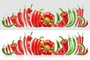 Peppers in a row, an Object Graphic by Fruits+Veggies (Thumbnail 2 of 3)