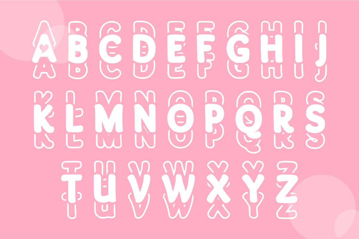 Hearts – Sweet & Playful Font, a Font by KiddoGlyphs Studio (Photo 4 of 6)