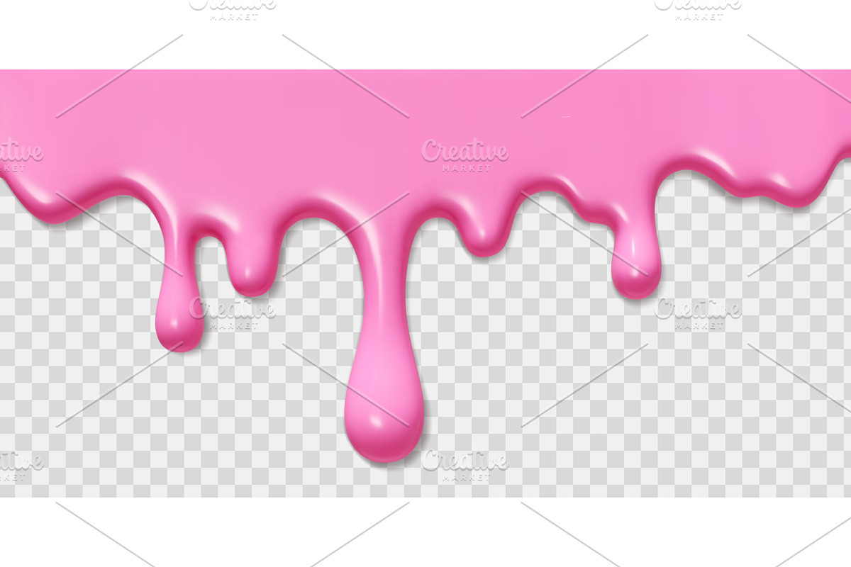 Pink ice cream background with melt, a Food Illustration by YuliiaOsadcha