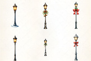 Snowy Lamp Post Clipart, an Illustration by CrexoraLab (Thumbnail 3 of 5)