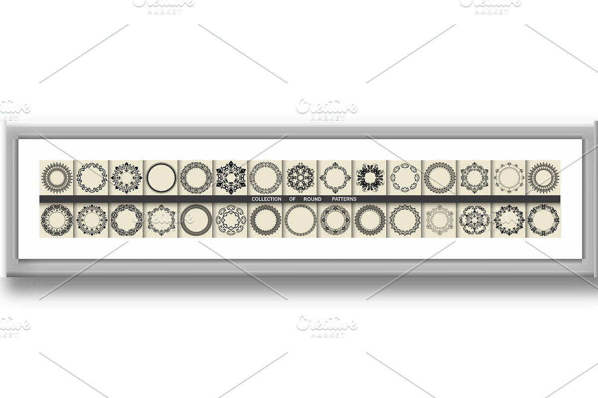 Vintage Big Set of Round Vector, a Decorative Illustration by FineArtStudio (Photo 3 of 3)