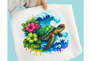 Sea Turtle Tropical Ocean Summer PNG, an Illustration by Designking (Thumbnail 5 of 6)