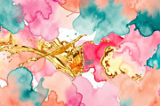 Flamingo Splash Background, a Decorative Illustration by Sharon Schwalbe (Thumbnail 4 of 5)