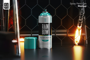 Spray Paint Can Mockup