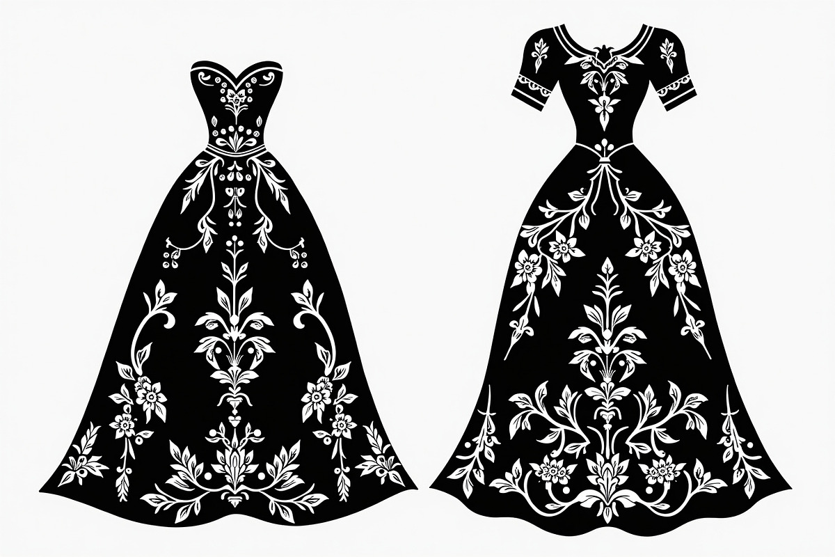 Fashion Dress Silhouette Bundle, an Illustration by BIPLOB EXPERT (Photo 20 of 21)