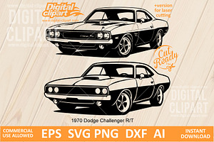 Challenger Classic Muscle Car SVG