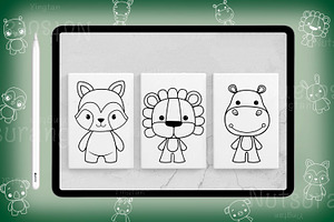 Animal Cute Template Brushes Stamp