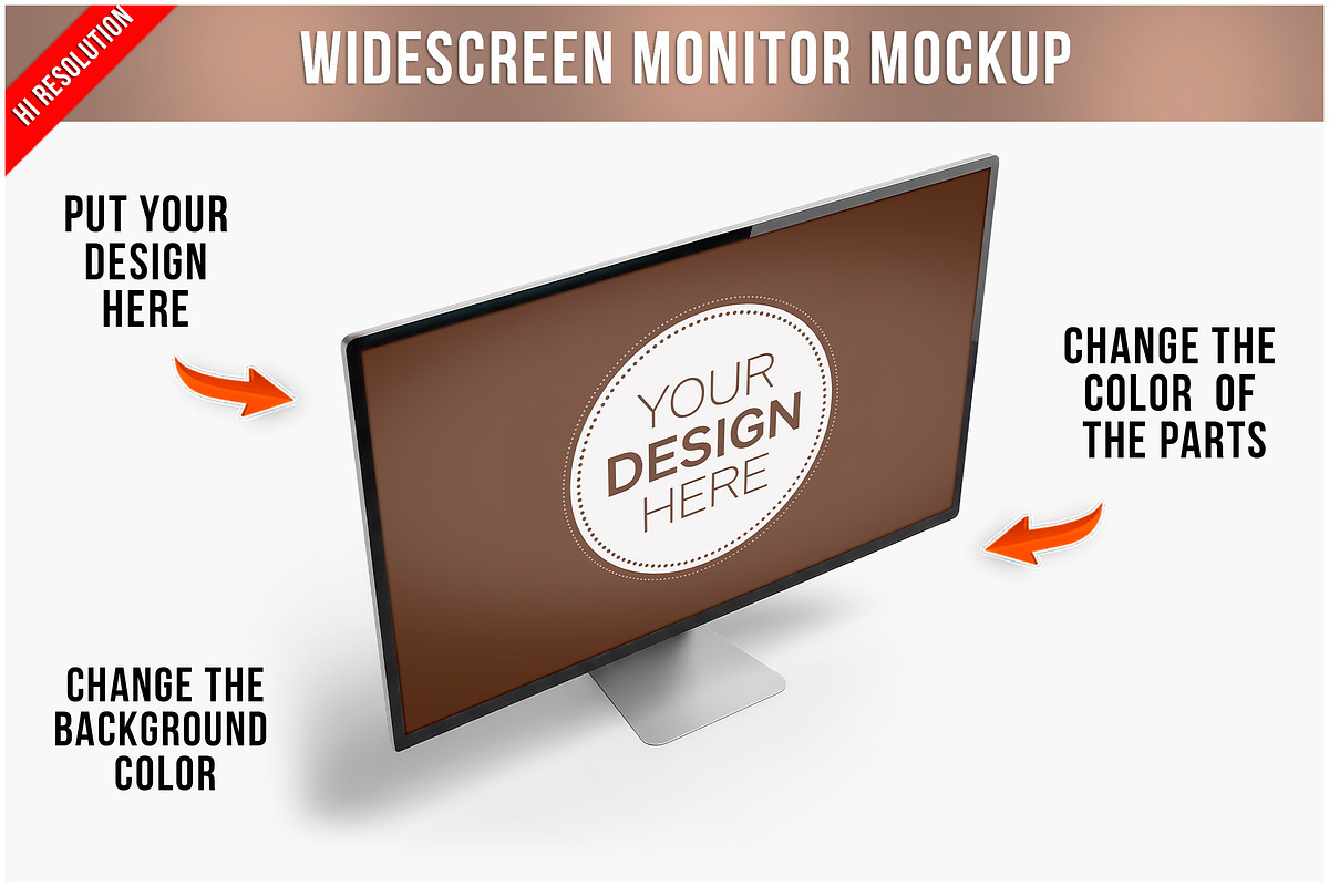 Widescreen Monitor Mockup PSD, a Mockup by Bruno's Shop (Photo 1 of 4)