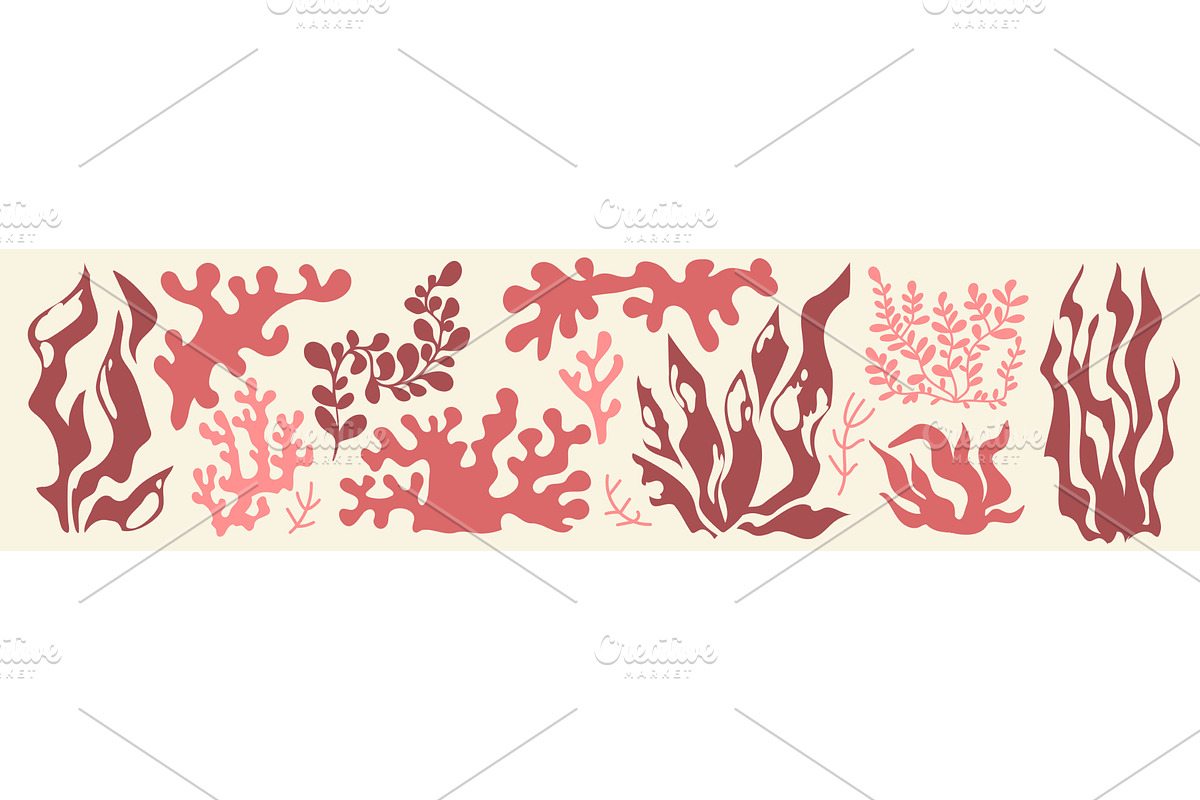 Marine coral and seaweed organic, an Animal Illustration by art PVP - market