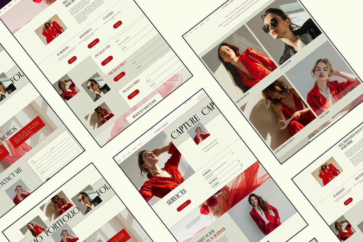 Squarespace Website Template Red preview 8