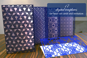 17 digital templates for laser cut.