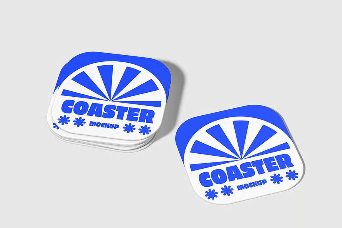 Coaster Mockup 2 Scenes, a Household Mockup by graphicsauce (Photo 4 of 4)
