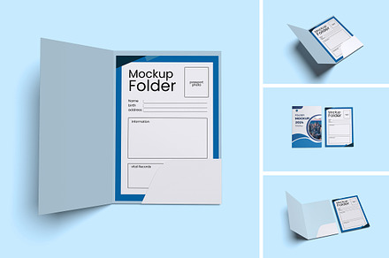 A4 Folder & Paper Mock-Up, an Advertising Mockup by xavier_studio