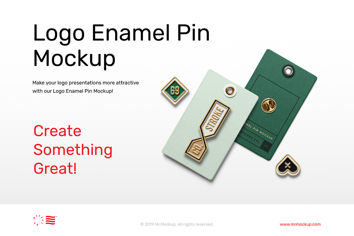 Logo Pin Enamel Mockup, a Shirt Mockup by Mr.Mockup™ (Photo 2 of 5)
