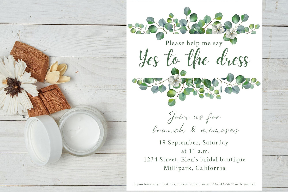 Help me Say yes to the Dress card, an Invitation Template by EvaTemplates (Photo 4 of 5)