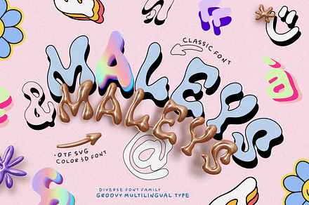 MALEYS. Color OTF SVG Font Family, a Symbol Font by Luxfont