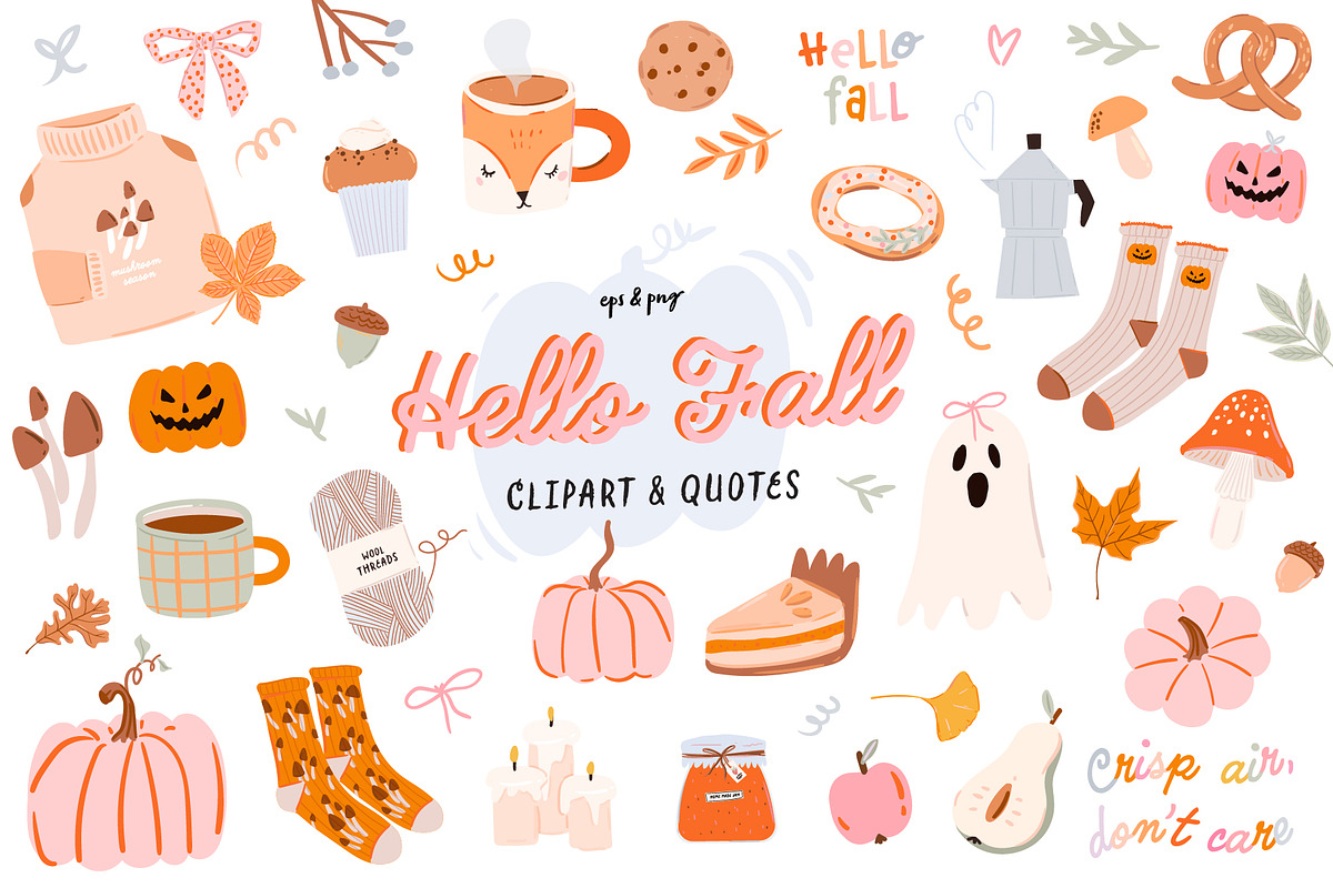 Cozy Autumn Doodles & Fall Quotes, an Object Graphic by Ruslana Lubenets (Photo 1 of 17)