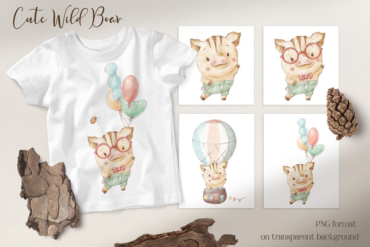 Cute woodland animals clipart., an Animal Illustration by Yuliya Art (Photo 10 of 19)