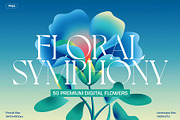 50 Digital Flower Image Collection, a Background Graphic by MindMuse (Thumbnail 1 of 7)