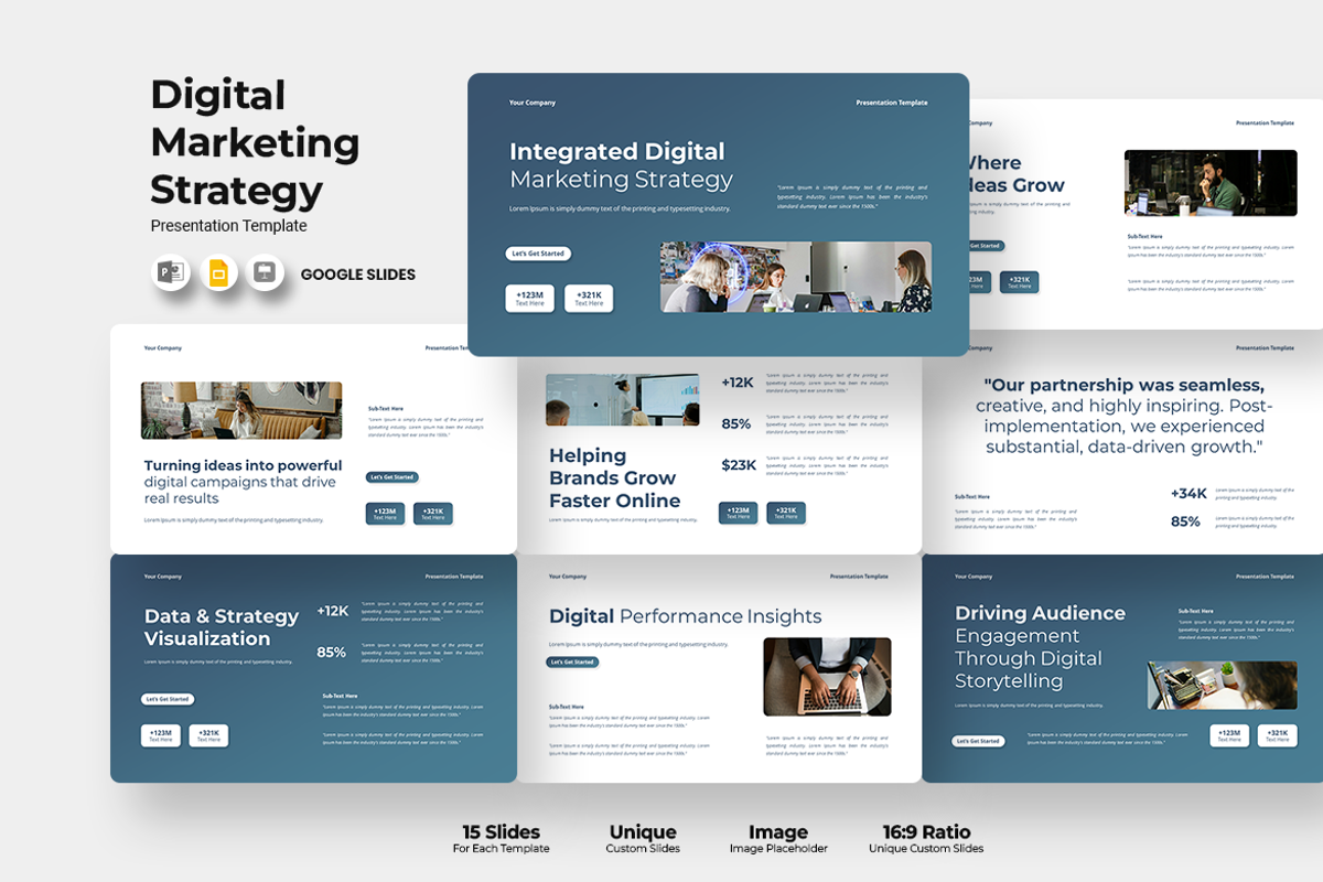 Marketing Strategy - Google Slides, a Presentation Template by Iqsiart Studio (Photo 1 of 3)