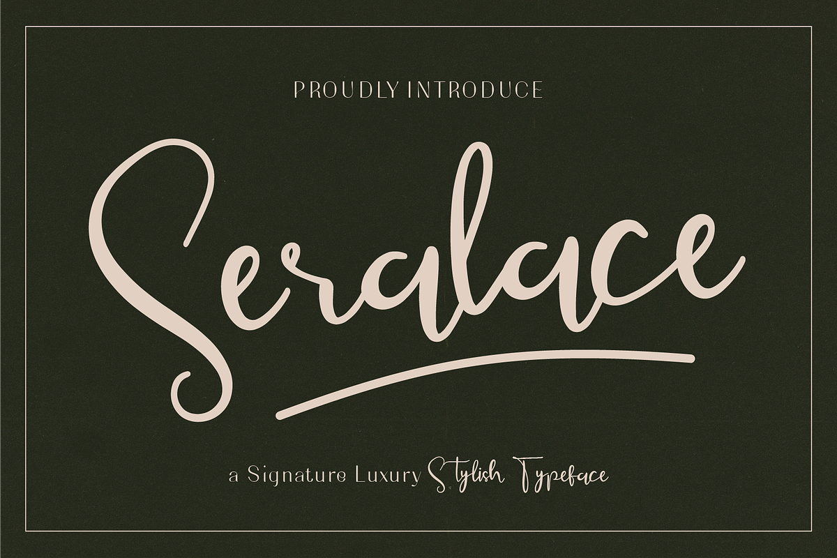 Seralace - Elegant Handwritten, a Handwritten Font by Indotype Foundry (Photo 1 of 10)