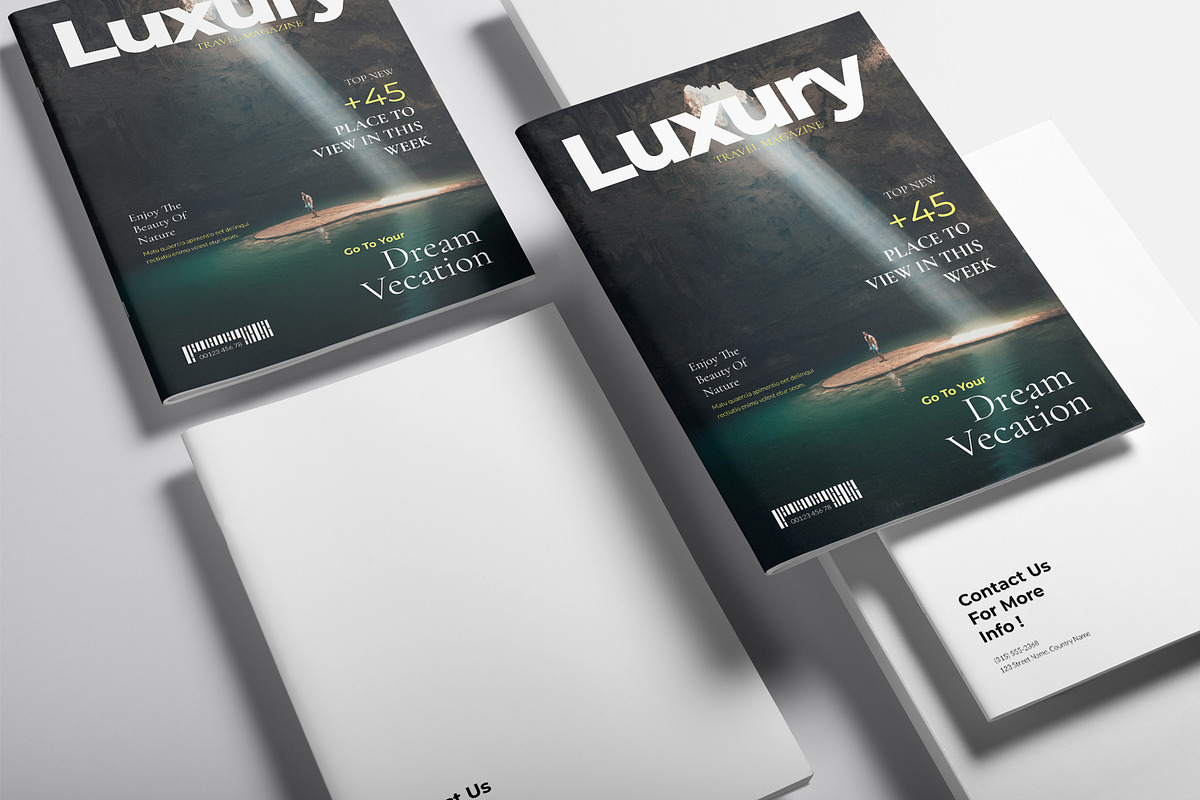 Luxury Travel Magazine Template, a Magazine Template by DesignCrest (Photo 10 of 13)
