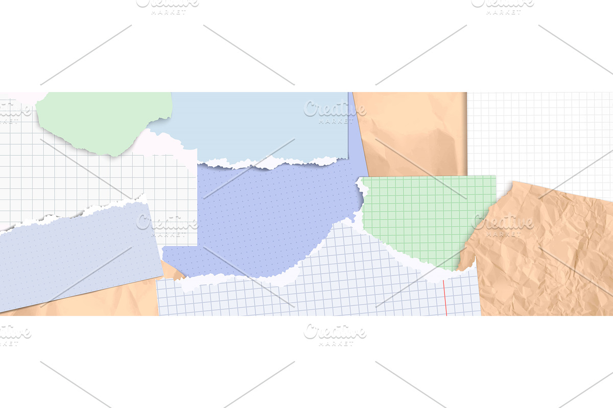 Funky paper collage background with, a Texture Illustration by art PVP ...
